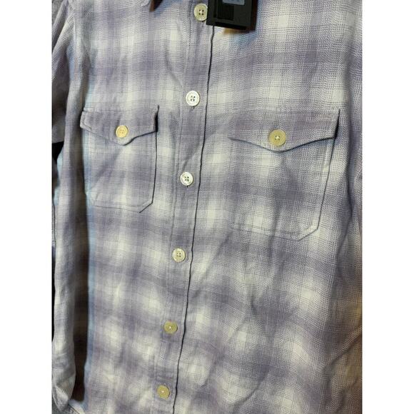 NWT ALLSAINTS Shasta Long Sleeve Button Down Bleached Lilac Small - Picture 6 of 11